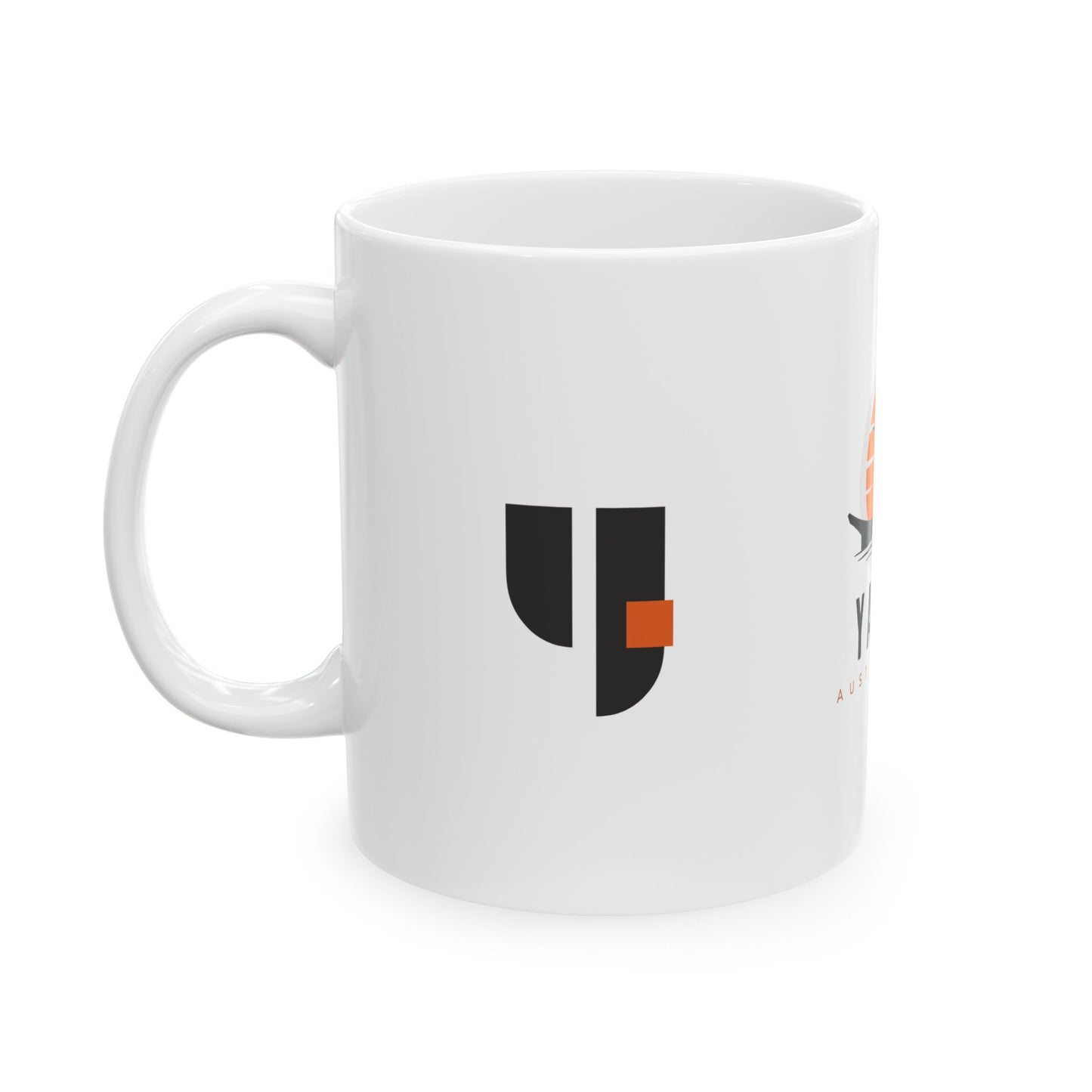🎣 “Sip Happens in Austin” Ceramic Mug – Perfect for Anglers, Coffee Lovers & Anyone Who Runs on Queso and Caffeine ☕🌮, YARNA Design, 11oz & 15oz