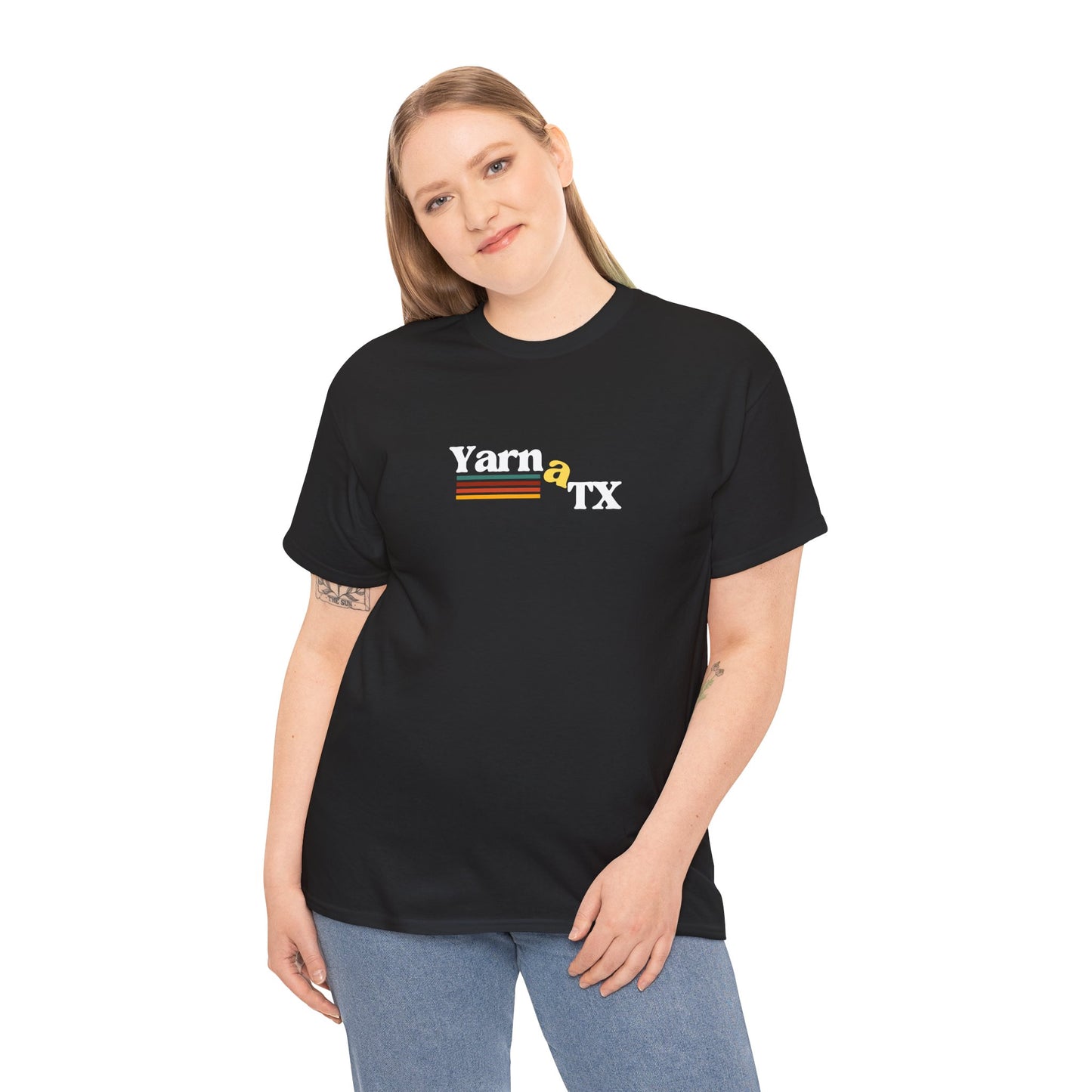 🌮🎸 “Yarn a TX” Retro Logo T-Shirt – Keep Austin Cozy, Weird, and Wonderfully Stylish 🤠