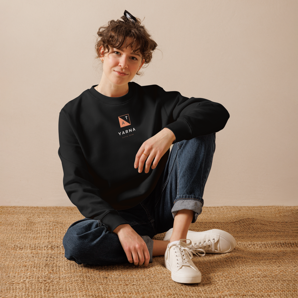 The Midnight Austin Sweatshirt: Dark, Bold, and Sustainable _ MANUAL