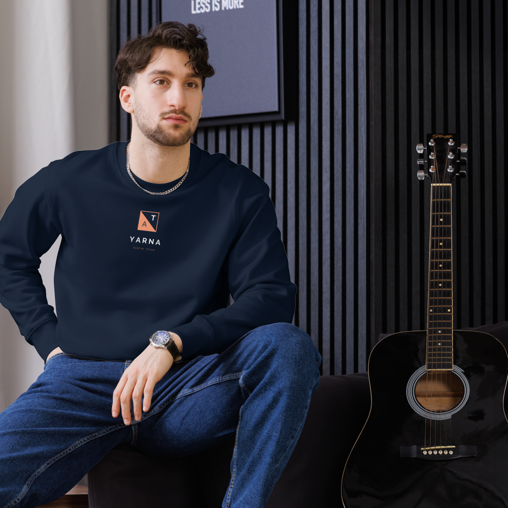 The Midnight Austin Sweatshirt: Dark, Bold, and Sustainable _ MANUAL